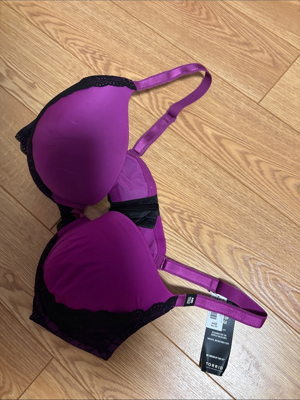 torrid Purple and Black Lace Push-Up Bra
